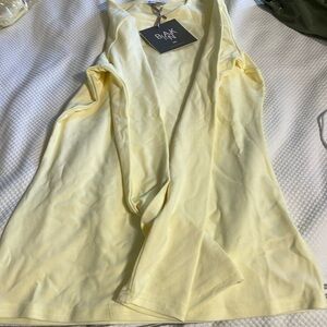 dress blank long sleeve tight shirt yellow 2 sizes xs and small